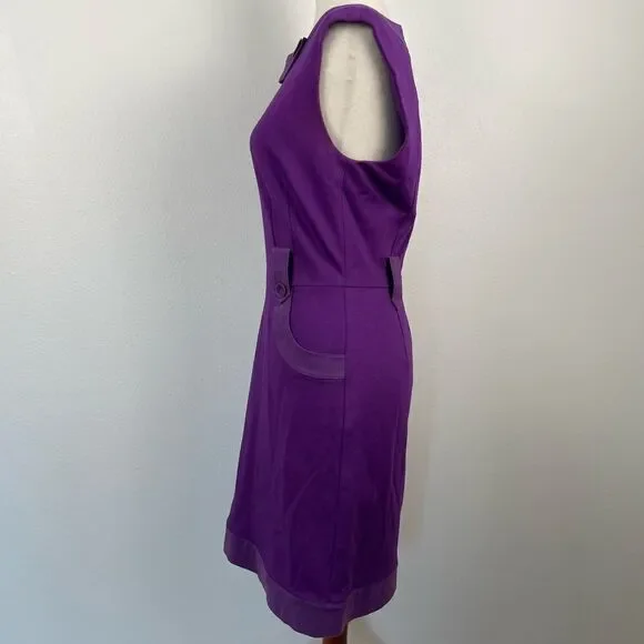 NWT Trina Turk Purple Midi Dress Size 6 - Picture 3 of 9